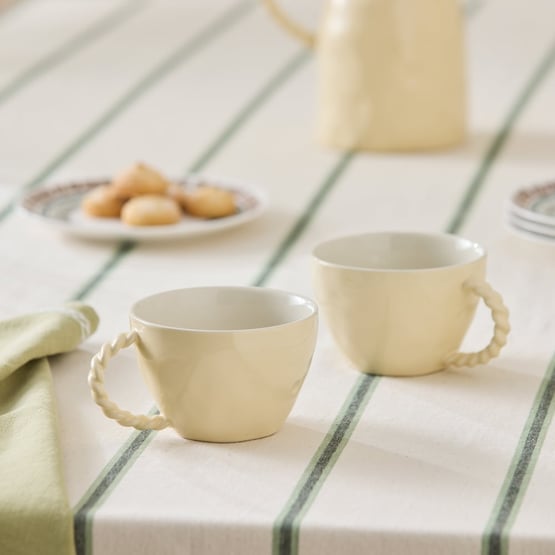 Rope Natural Handle Mug Set of 2
