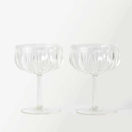 Airlie Clear Fluted Coupe Pack of 2