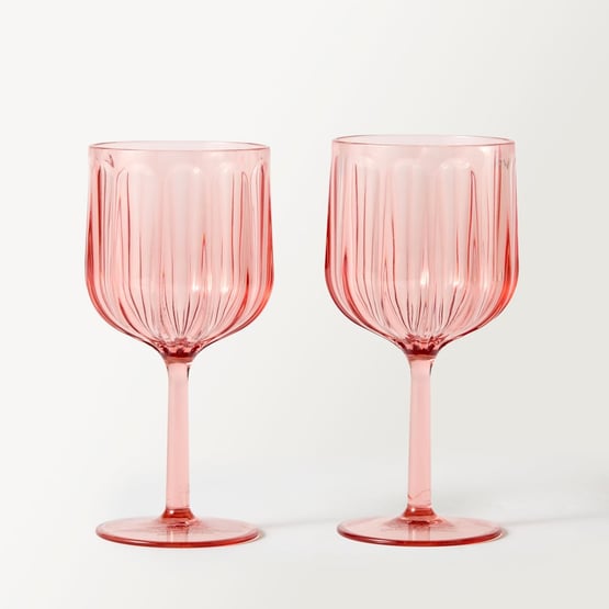 Airlie Pink Fluted Wine Glass Pack of 2