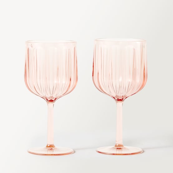 Airlie Pink Fluted Wine Glass Pack of 2