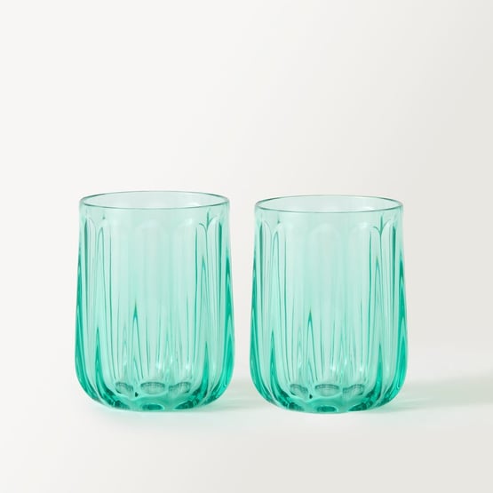 Airlie Green Fluted Tumbler Pack of 2