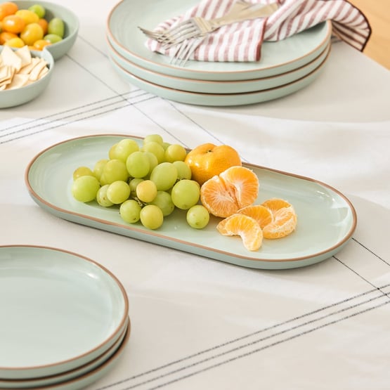 Finley Oblong Platter Green Green
