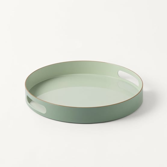 Finley Green Round Tray