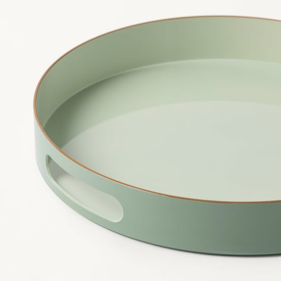 Finley Green Round Tray