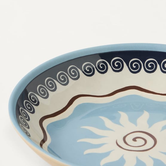 Aegean Blue Melamine Dinner Bowls Pack of 4