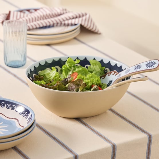 Aegean Blue Melamine Salad Bowl