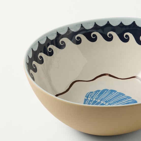 Aegean Blue Melamine Salad Bowl