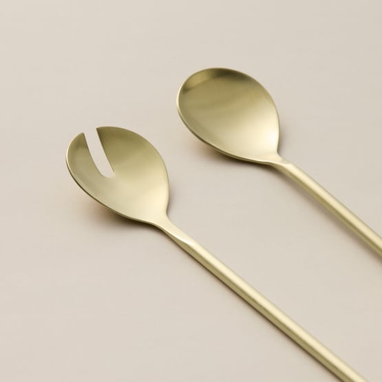 Matilda Matte Gold Salad Servers