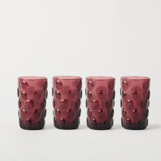 Spot Burgundy Highball Glasses Pack of 4