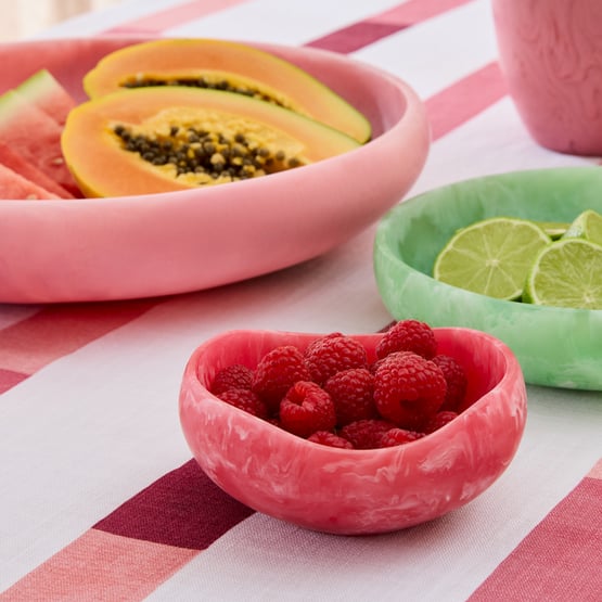 Arto Raspberry Resin Wave Dip Bowl