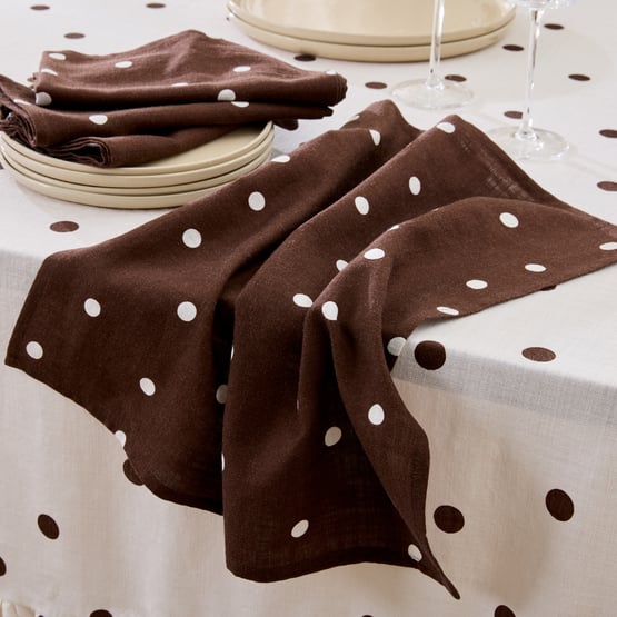 Spot Brown Napkins Pack of 4