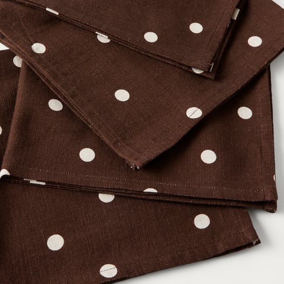 Spot Brown Napkins Pack of 4