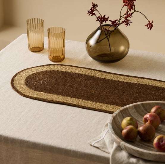 Bowie Chocolate Table Runner