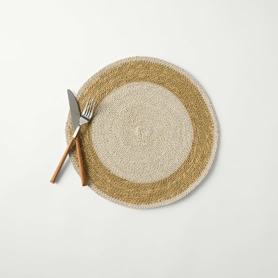 Bowie White & White Placemat Pack of 2