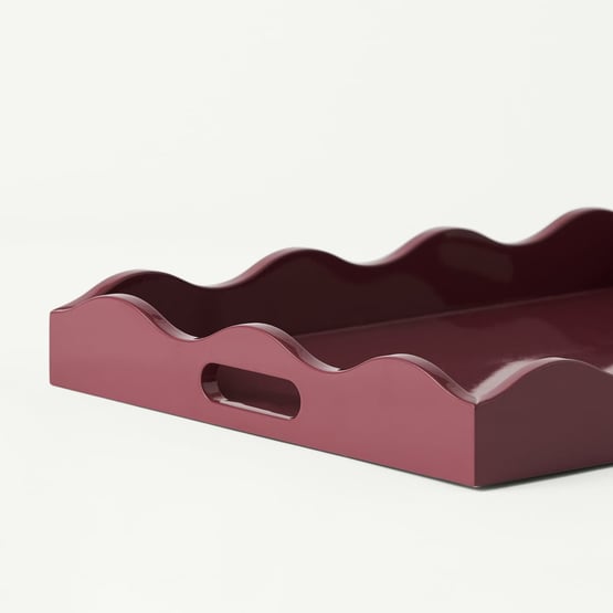 Madelaine Burgundy Serving Tray