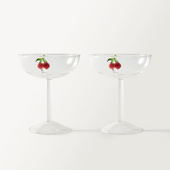 Cherry Coupe Glass Pack of 2