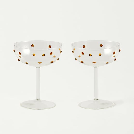 Spot Caramel Cocktail Glass Pack of 2