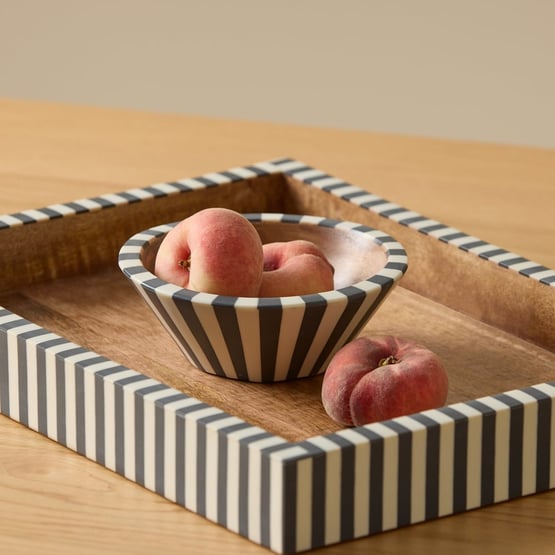 Attica Black & Ivory Resin Small Bowl