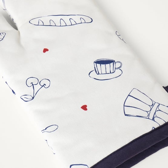 Petit Dejeuner Blue Oven Mitts Pack of 2
