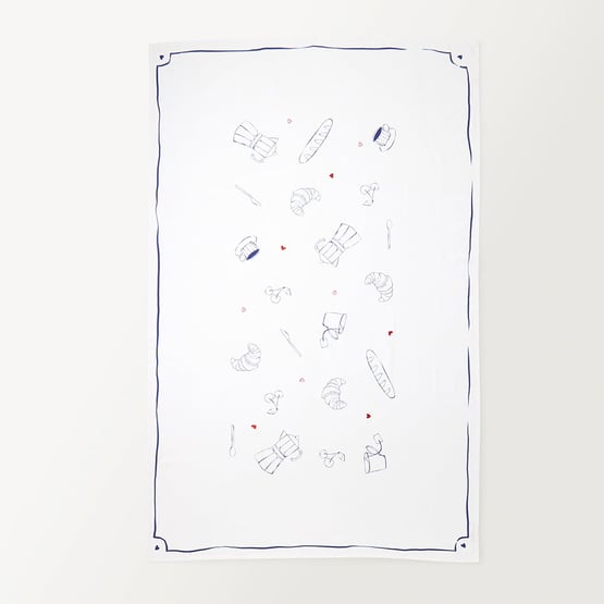 Petit Dejeuner Blue Tablecloth