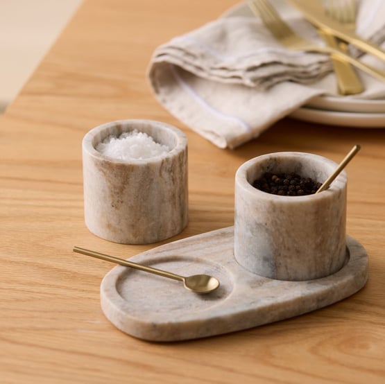 Marmo Toronto Marble Salt & Pepper Bowl Set of 3