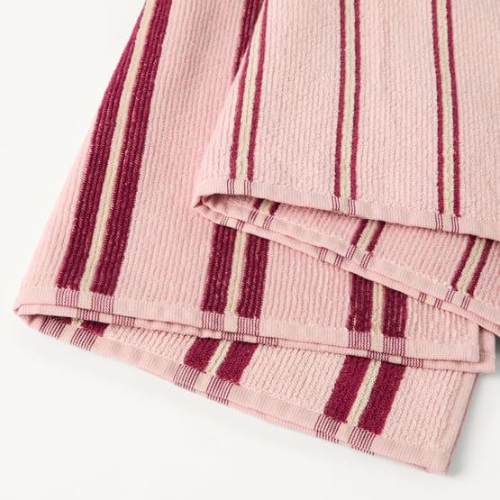 Frankie Blush & Burgundy Tea Towels Pack of 2