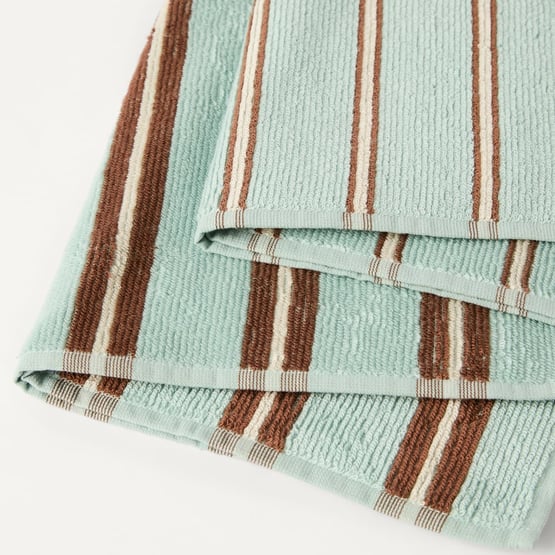 Frankie Mint & Brown Tea Towels Pack of 2