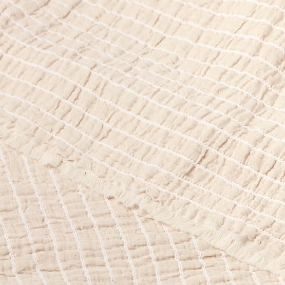 European Migsa Natural & White Throw