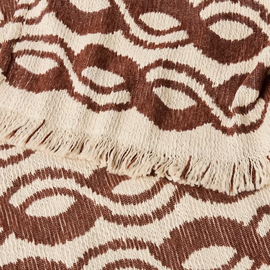 Mira Coffee Woven Throw