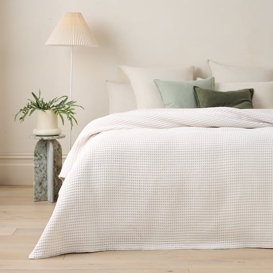 European Turkish Cotton Snow Waffle Washed Blanket 