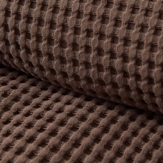 European Turkish Cotton Espresso Waffle Washed Blanket
