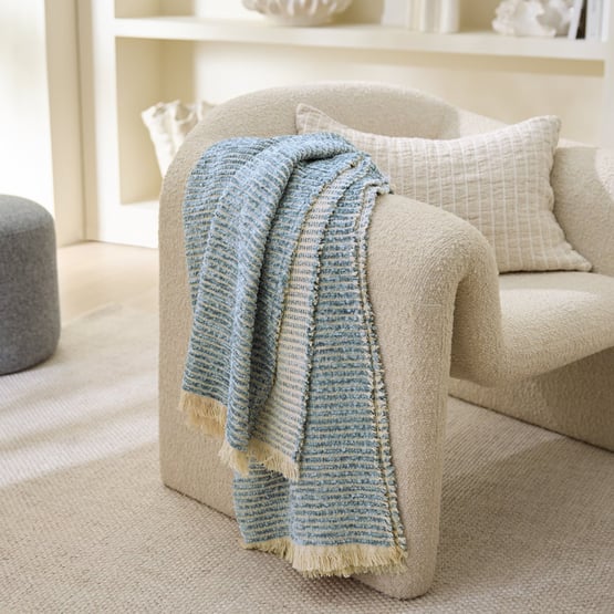 Miles Denim Chenille Throw