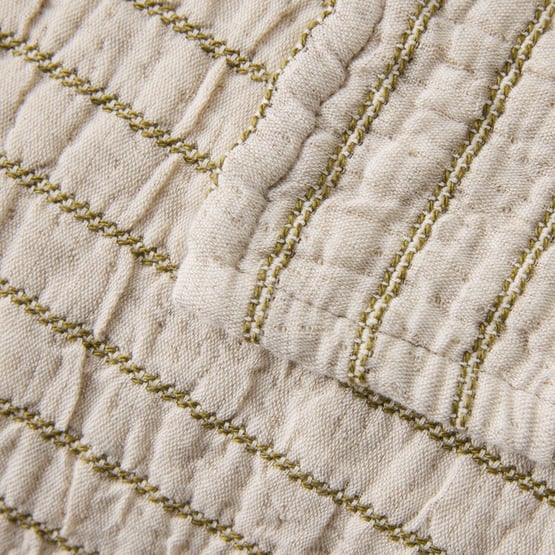 European Migsa Natural & Olive Blanket