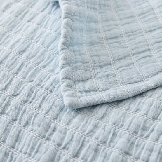 European Migsa Blue & White Blanket