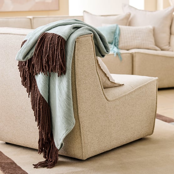 Parker Blue & Chocolate Throw