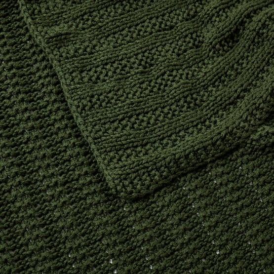 Riley Spinach Knit Throw
