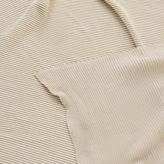 Bendigo Natural Knitted Throw