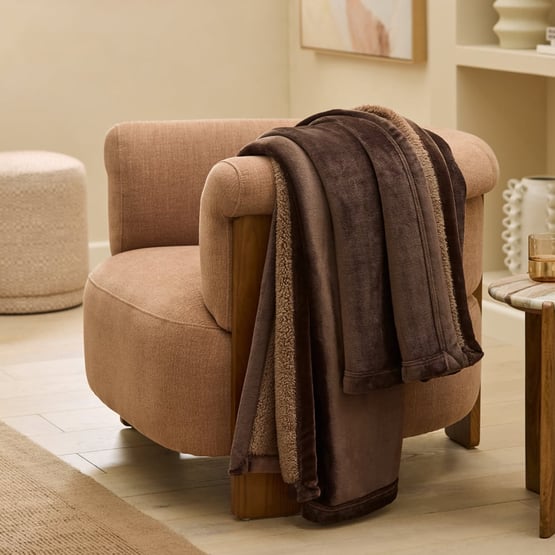 Sherpa Chocolate Throw