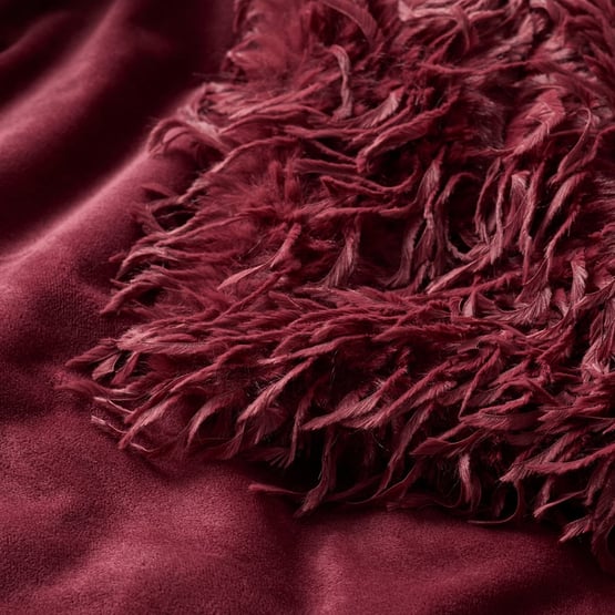 Moritz Cherry Recycled Fur Throw