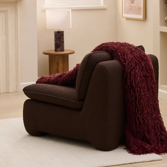Moritz Cherry Recycled Fur Throw
