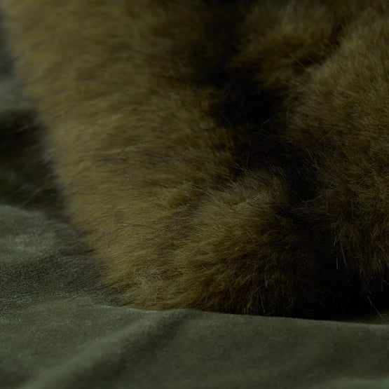 Lucerne Olive Recycled Fur Throw