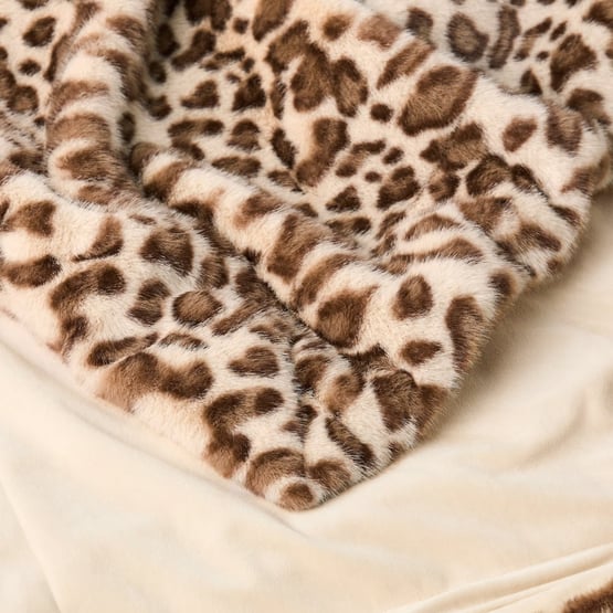 Leopard Natural Recycled Fur Throw
