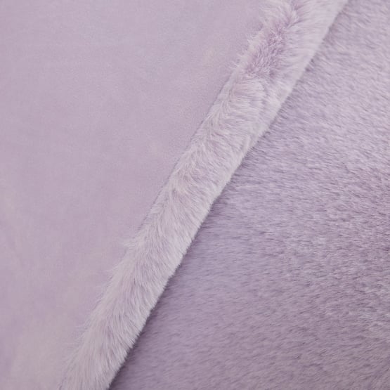Recycled Faux Fur Lilac Throw