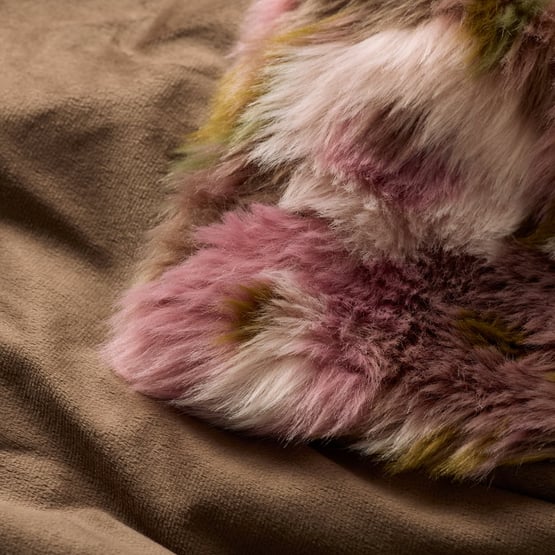Ember Mocha Fur Throw