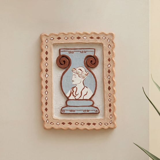 Kora Urn White Cotton Mache Wall Décor
