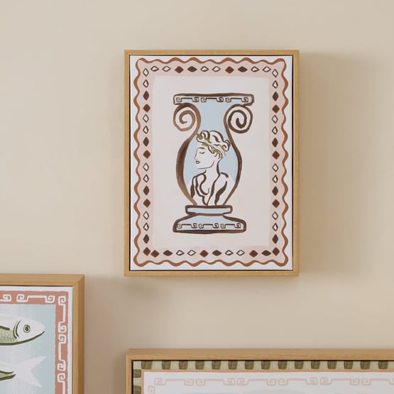 Kora Urn White Cotton Mache Canvas