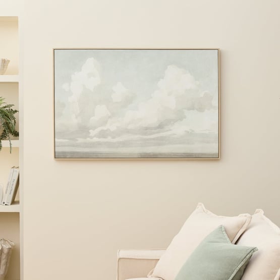 Mirage Grey Nimbus Cloud Landscape Canvas