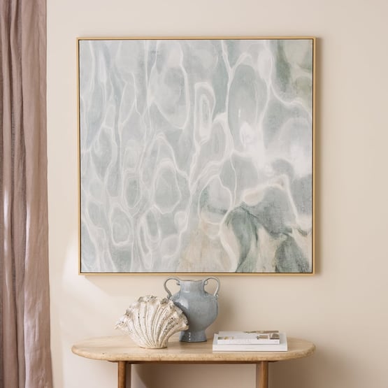 Mirage Blue Cascade Multi-Direct Square Canvas