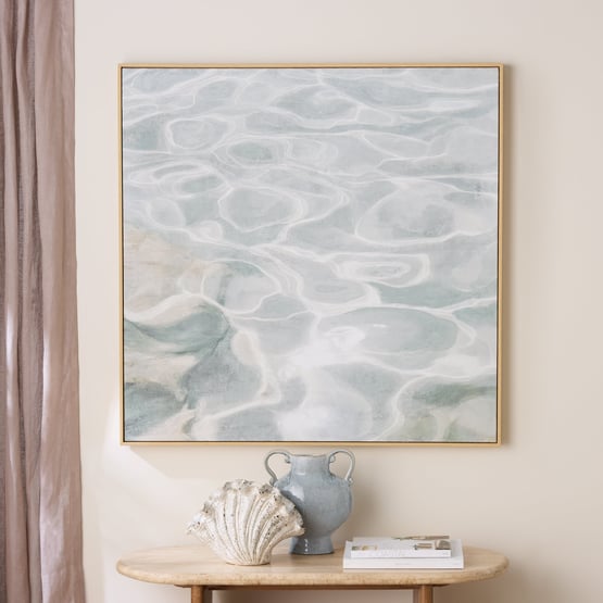 Mirage Blue Cascade Multi-Direct Square Canvas
