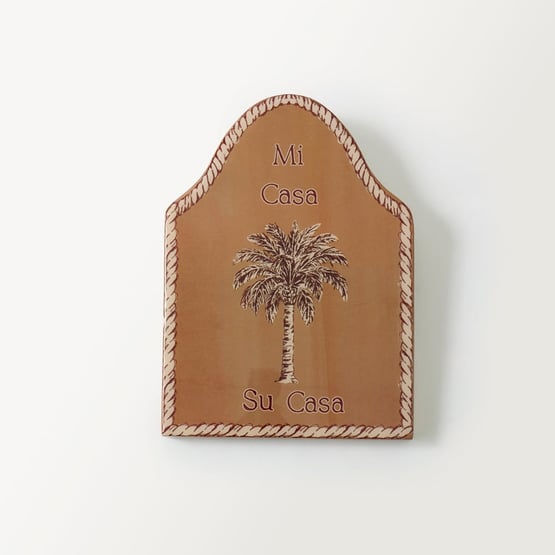 Artefact Mi Casa Brown Arch Timber Wall Art